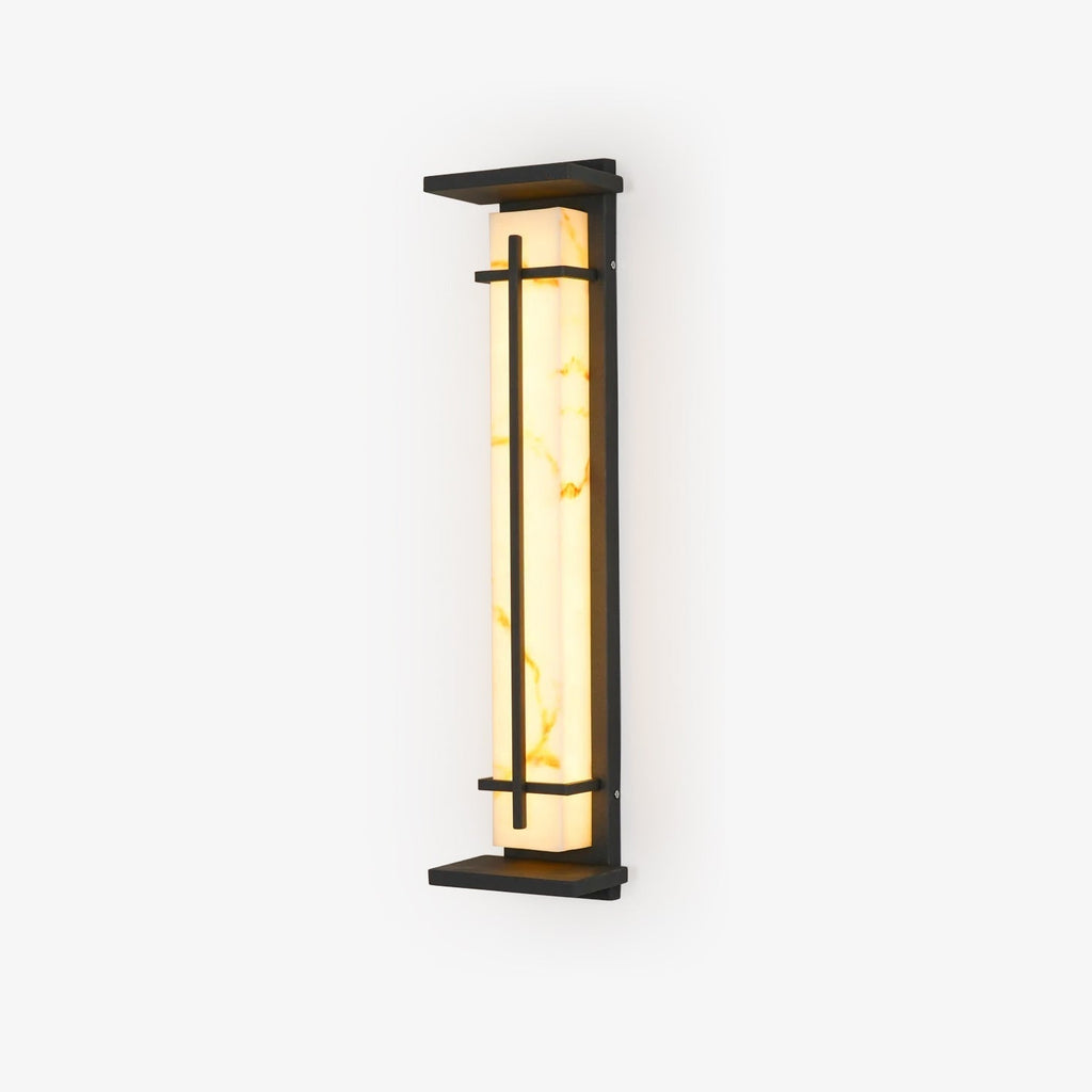 Ray Square Outdoor Wall Light  Imitation Alabaster Waterproof