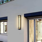 Ray Square Outdoor Wall Light  Imitation Alabaster Waterproof