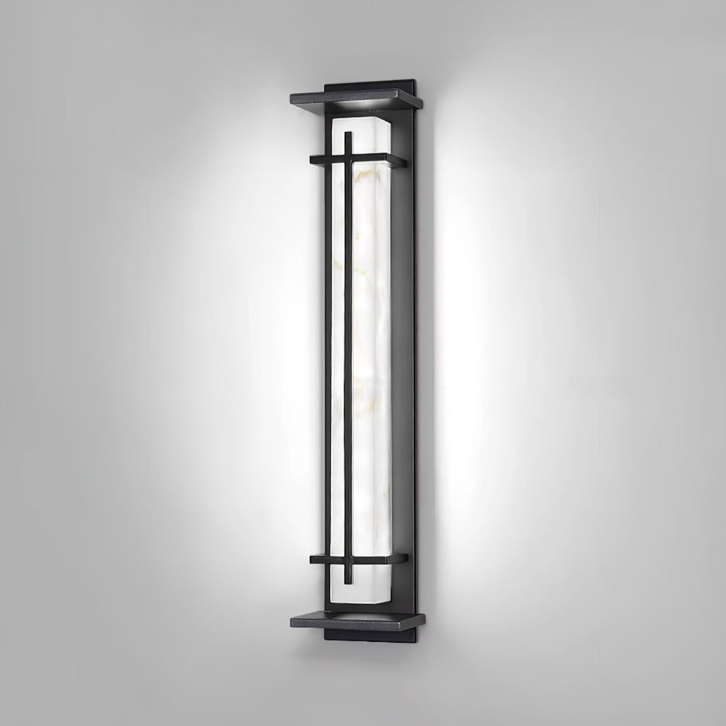 Ray Square Outdoor Wall Light  Imitation Alabaster Waterproof