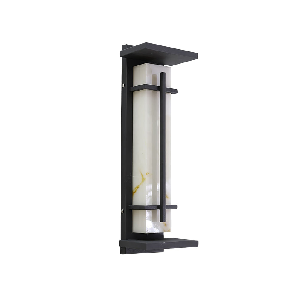 Ray Square Outdoor Wall Light  Imitation Alabaster Waterproof