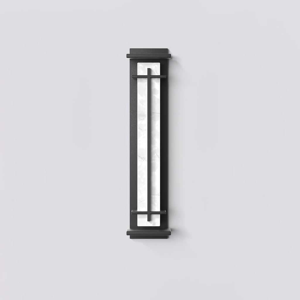 Ray Square Outdoor Wall Light  Imitation Alabaster Waterproof
