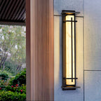 Ray Square Outdoor Wall Light  Imitation Alabaster Waterproof