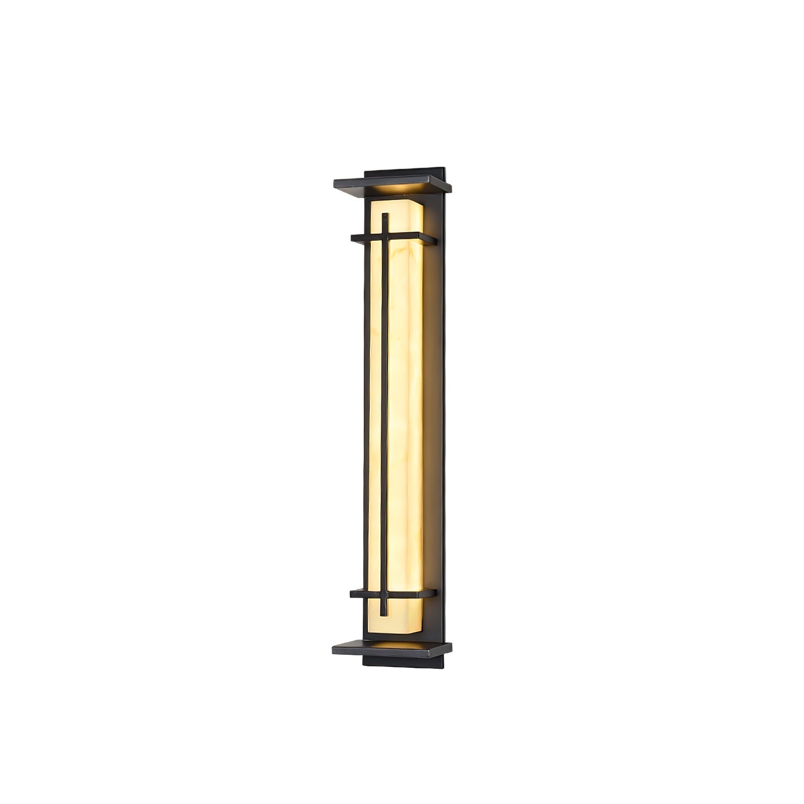 Ray Square Outdoor Wall Light  Imitation Alabaster Waterproof