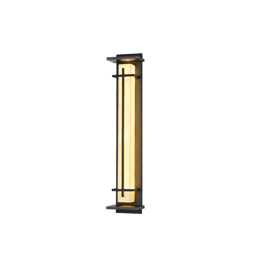 Ray Square Outdoor Wall Light  Imitation Alabaster Waterproof