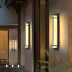 Ray Square Outdoor Wall Light  Imitation Alabaster Waterproof