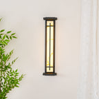 Ray Square Outdoor Wall Light  Imitation Alabaster Waterproof