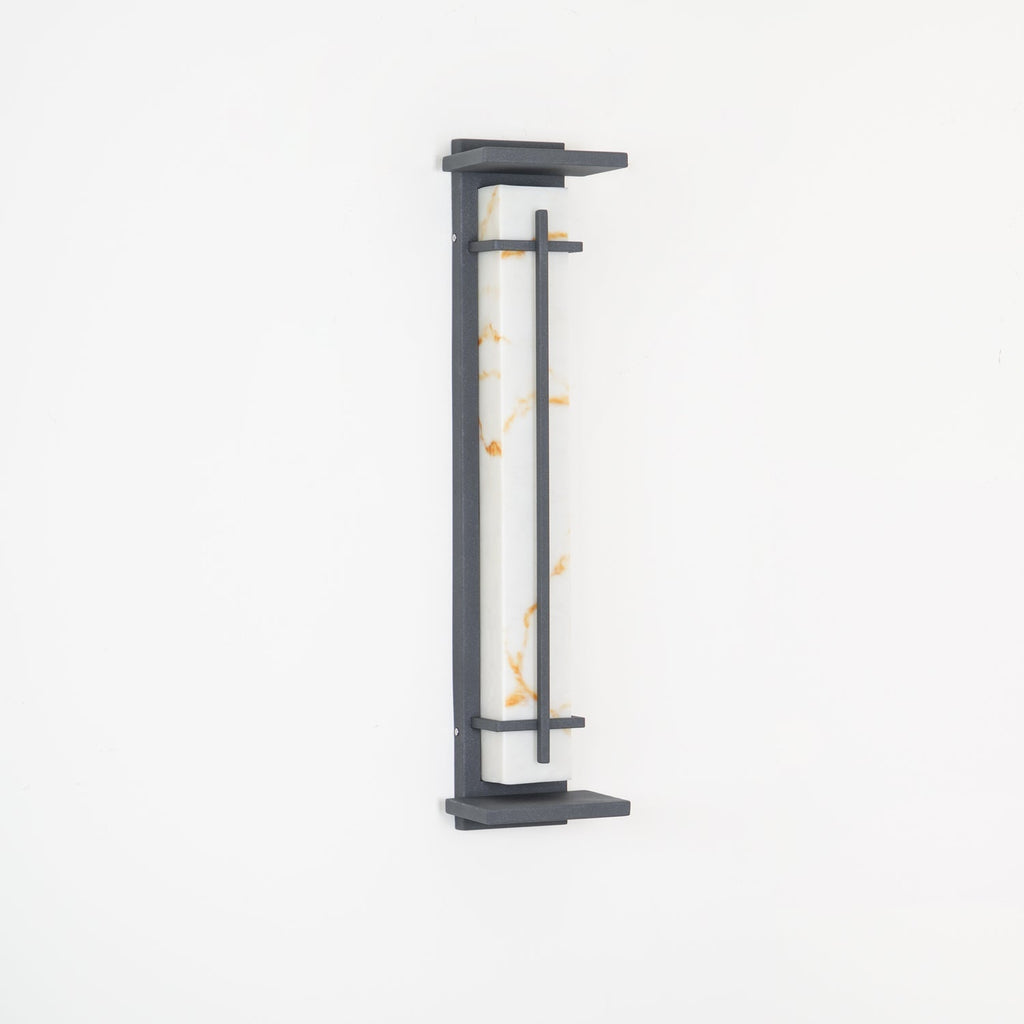 Ray Square Outdoor Wall Light  Imitation Alabaster Waterproof