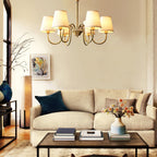 Aged Traditional Stacey Fabric Chandelier
