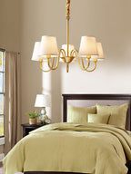 Aged Traditional Stacey Fabric Chandelier