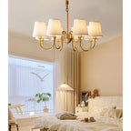 Aged Traditional Stacey Fabric Chandelier