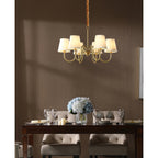 Aged Traditional Stacey Fabric Chandelier