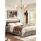 Aged Traditional Stacey Fabric Chandelier