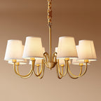 Aged Traditional Stacey Fabric Chandelier