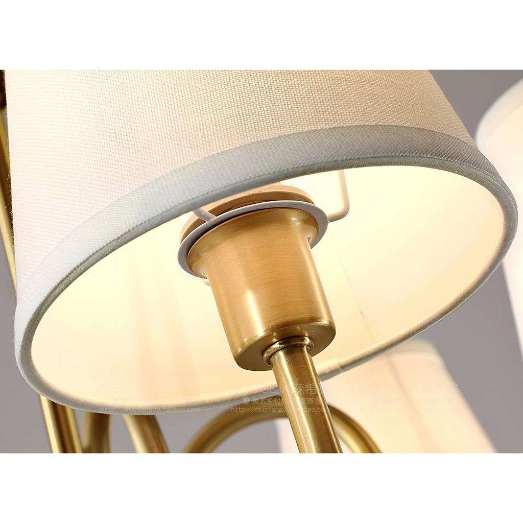 Aged Traditional Stacey Fabric Chandelier