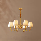 Aged Traditional Stacey Fabric Chandelier