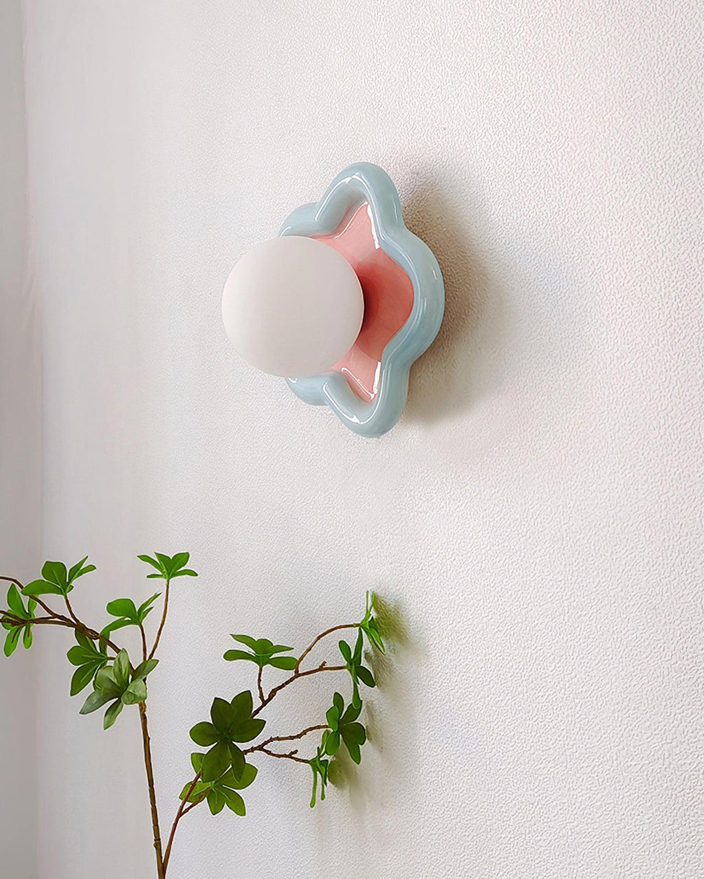 Petani Pink Yellow Flower Wall Light