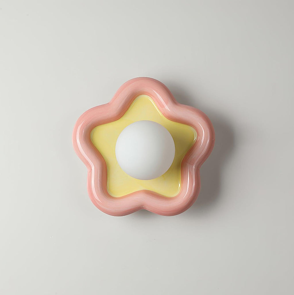 Petani Pink Yellow Flower Wall Light