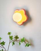 Petani Pink Yellow Flower Wall Light