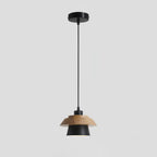 Arisha Modern Metal/Wood Pendant Light, Multi Color