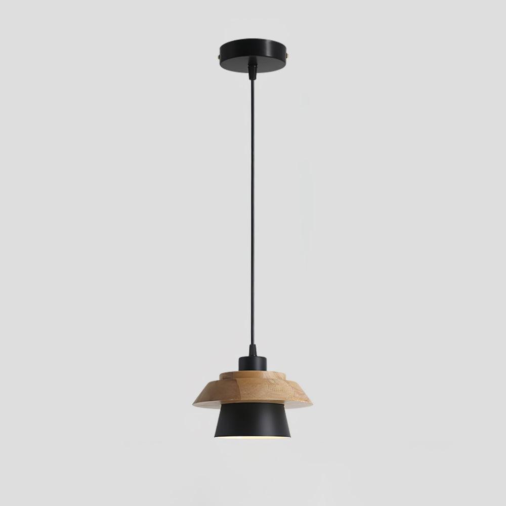 Arisha Modern Metal/Wood Pendant Light, Multi Color