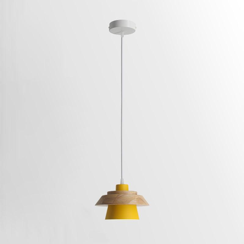 Arisha Modern Metal/Wood Pendant Light, Multi Color