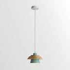 Arisha Modern Metal/Wood Pendant Light, Multi Color
