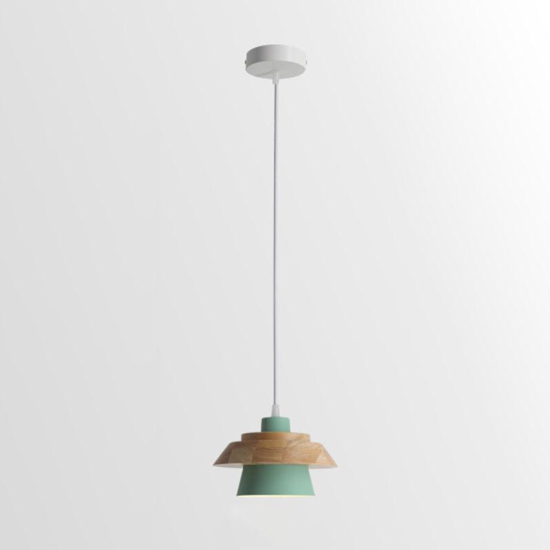 Arisha Modern Metal/Wood Pendant Light, Multi Color