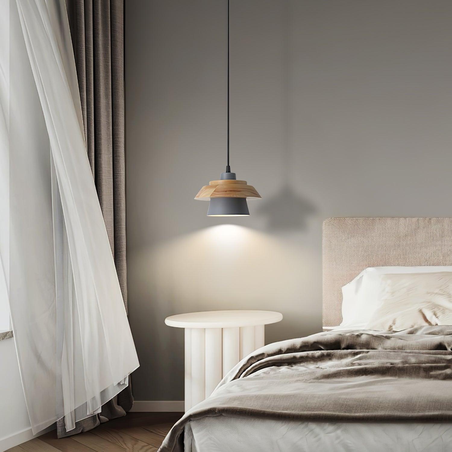 Arisha Modern Metal/Wood Pendant Light, Multi Color