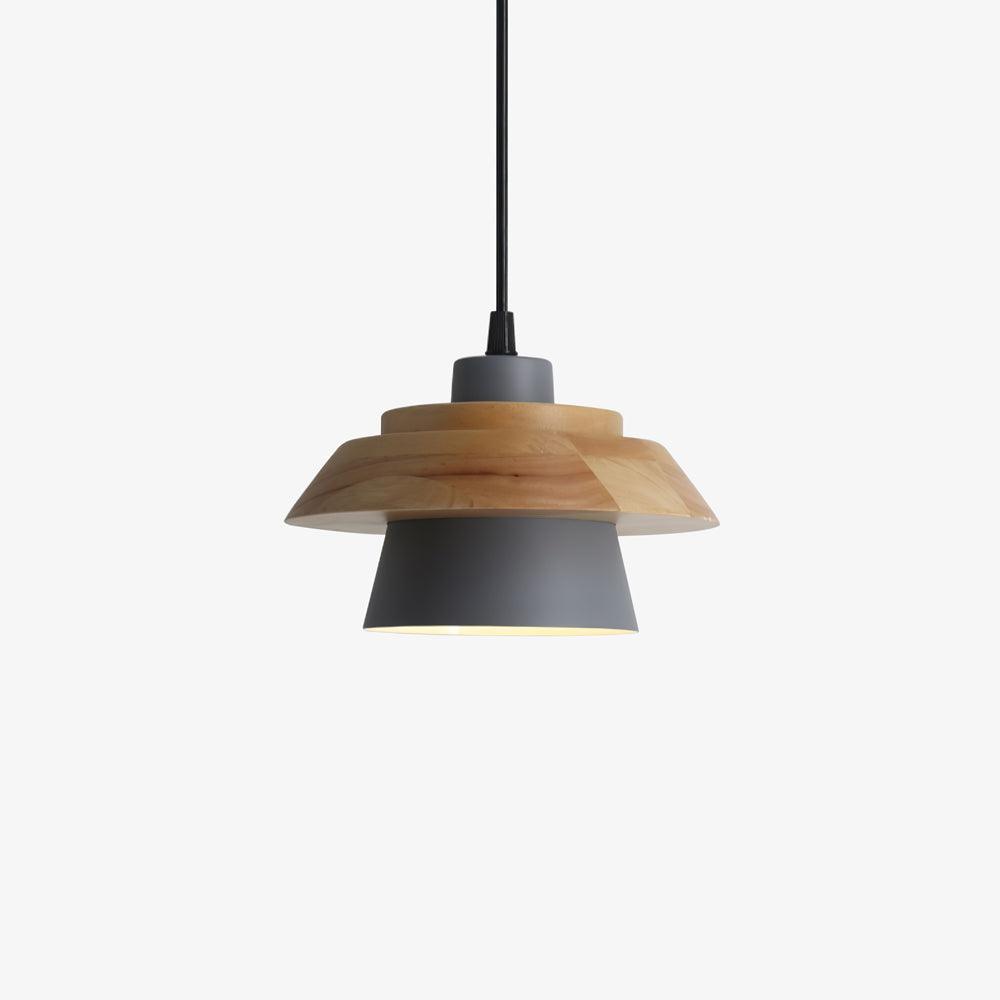 Arisha Modern Metal/Wood Pendant Light, Multi Color