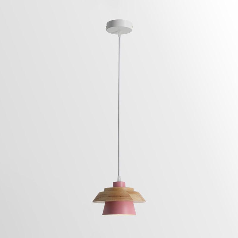 Arisha Modern Metal/Wood Pendant Light, Multi Color