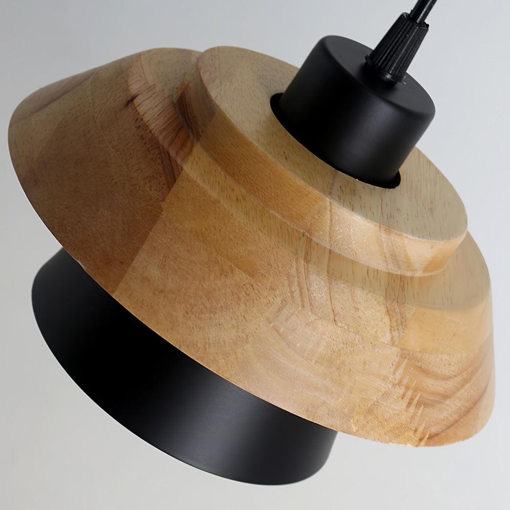 Arisha Modern Metal/Wood Pendant Light, Multi Color