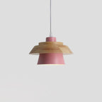 Arisha Modern Metal/Wood Pendant Light, Multi Color
