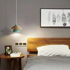 Arisha Modern Metal/Wood Pendant Light, Multi Color