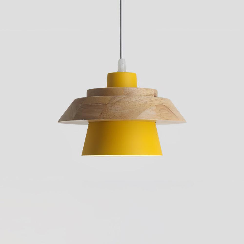Arisha Modern Metal/Wood Pendant Light, Multi Color