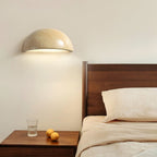 Vethayra Half-Dome Travertine Wall Light