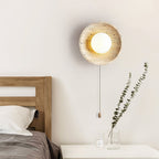 Vephair Bowl-Frame Travertine Wall Light