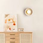 Vephair Bowl-Frame Travertine Wall Light