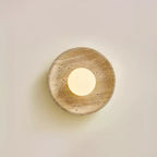 Vephair Bowl-Frame Travertine Wall Light