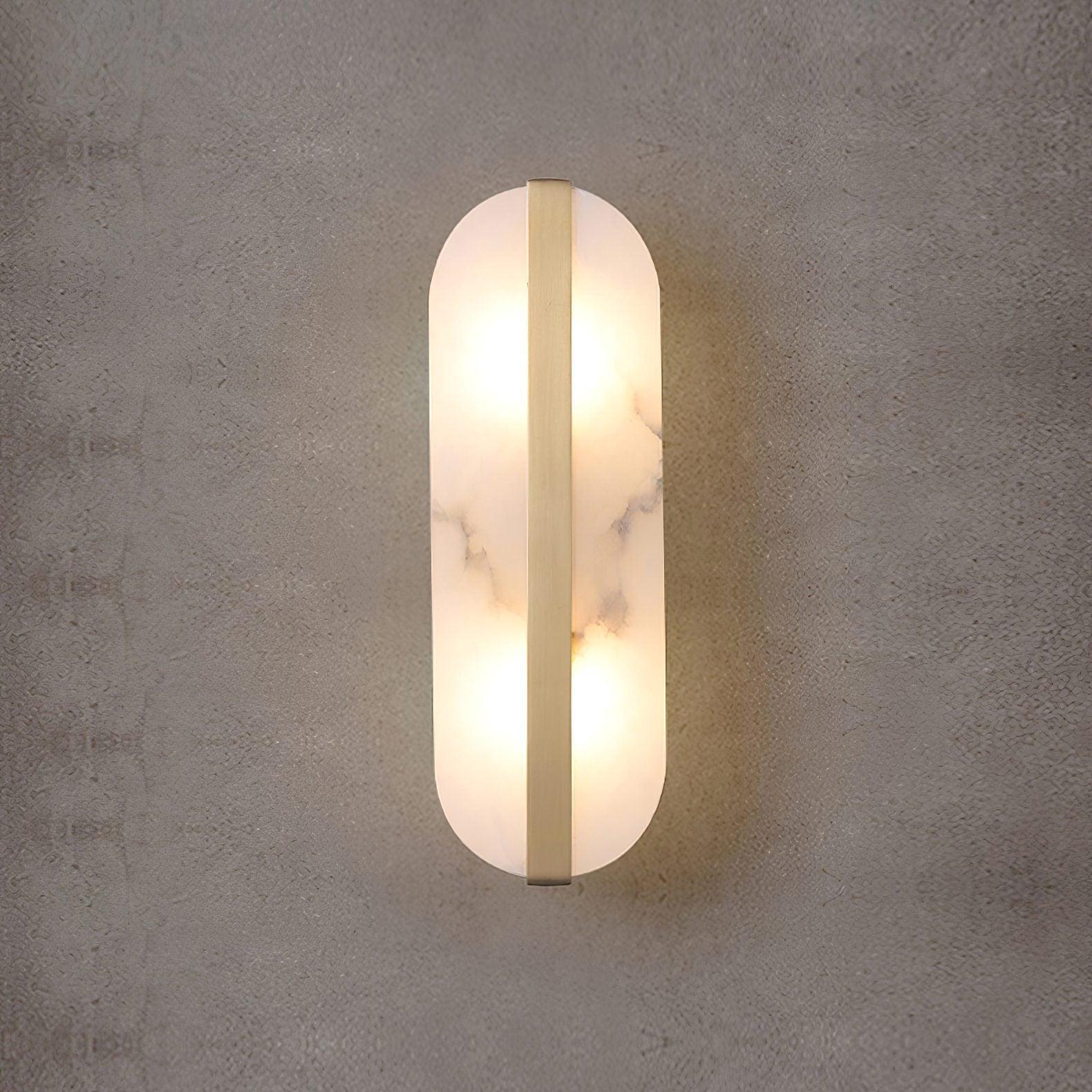 Calura Alabaster Double Light Wall Lamp
