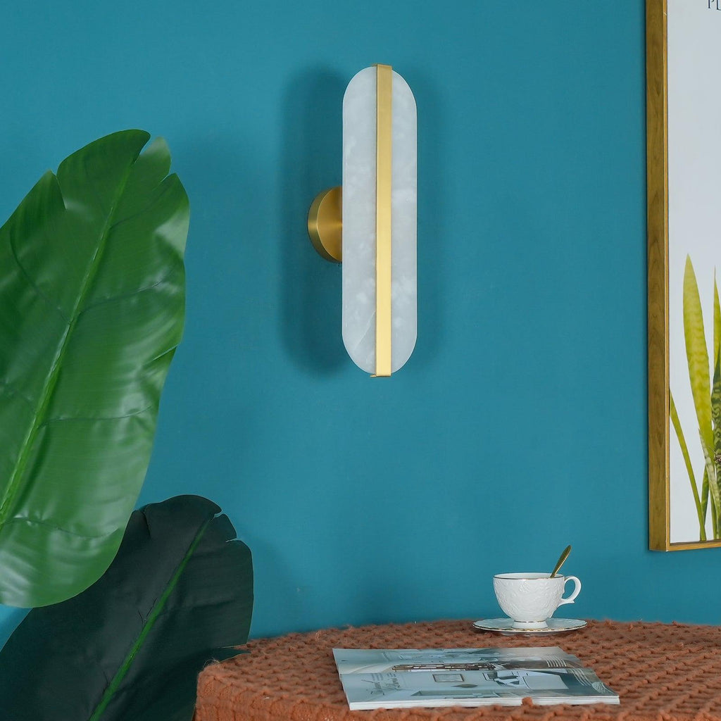Calura Alabaster Double Light Wall Lamp