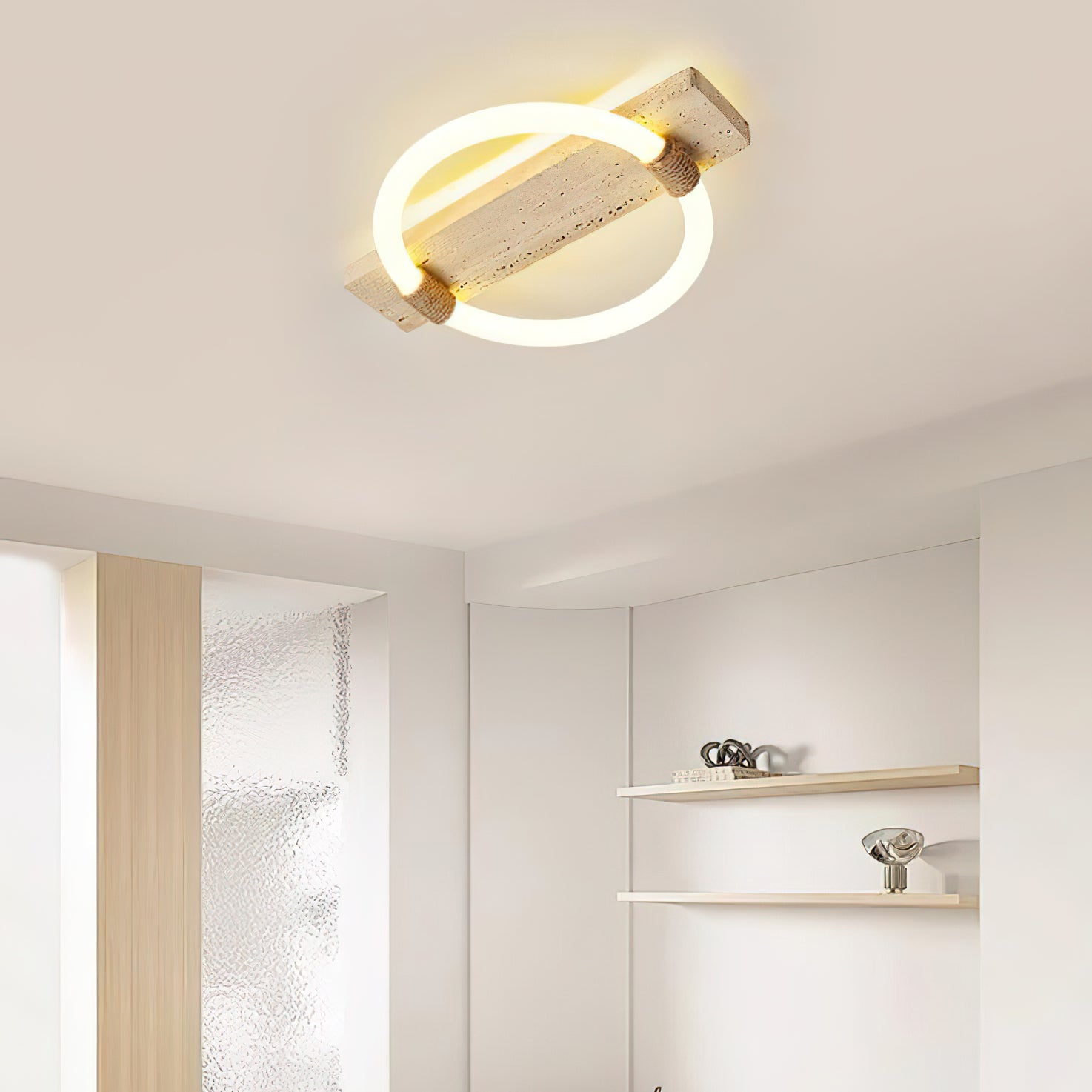 Elmaryra Ringed Travertine Wall Light
