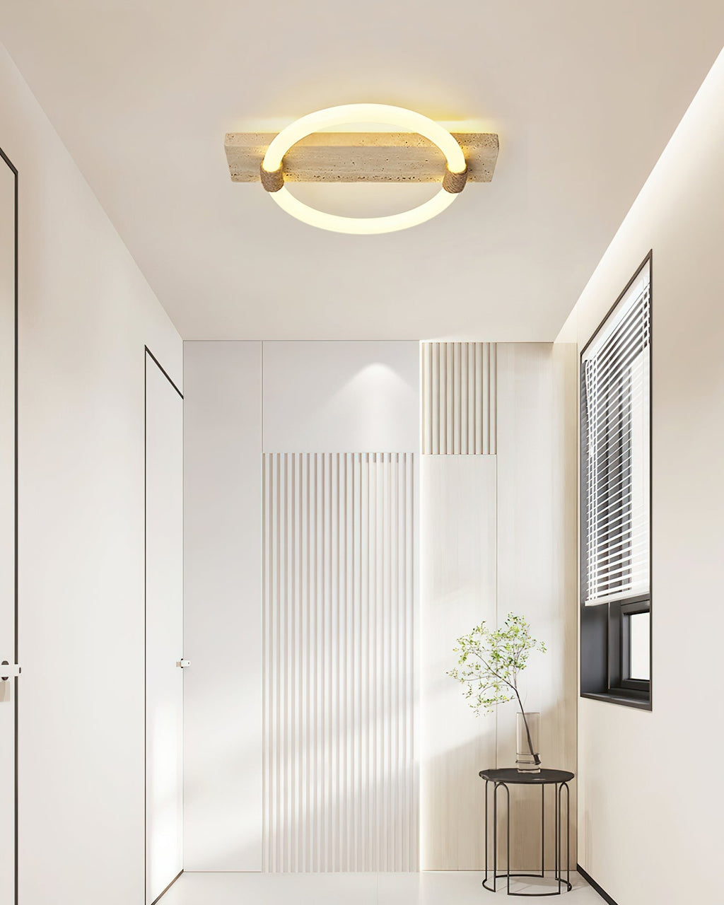 Elmaryra Ringed Travertine Wall Light