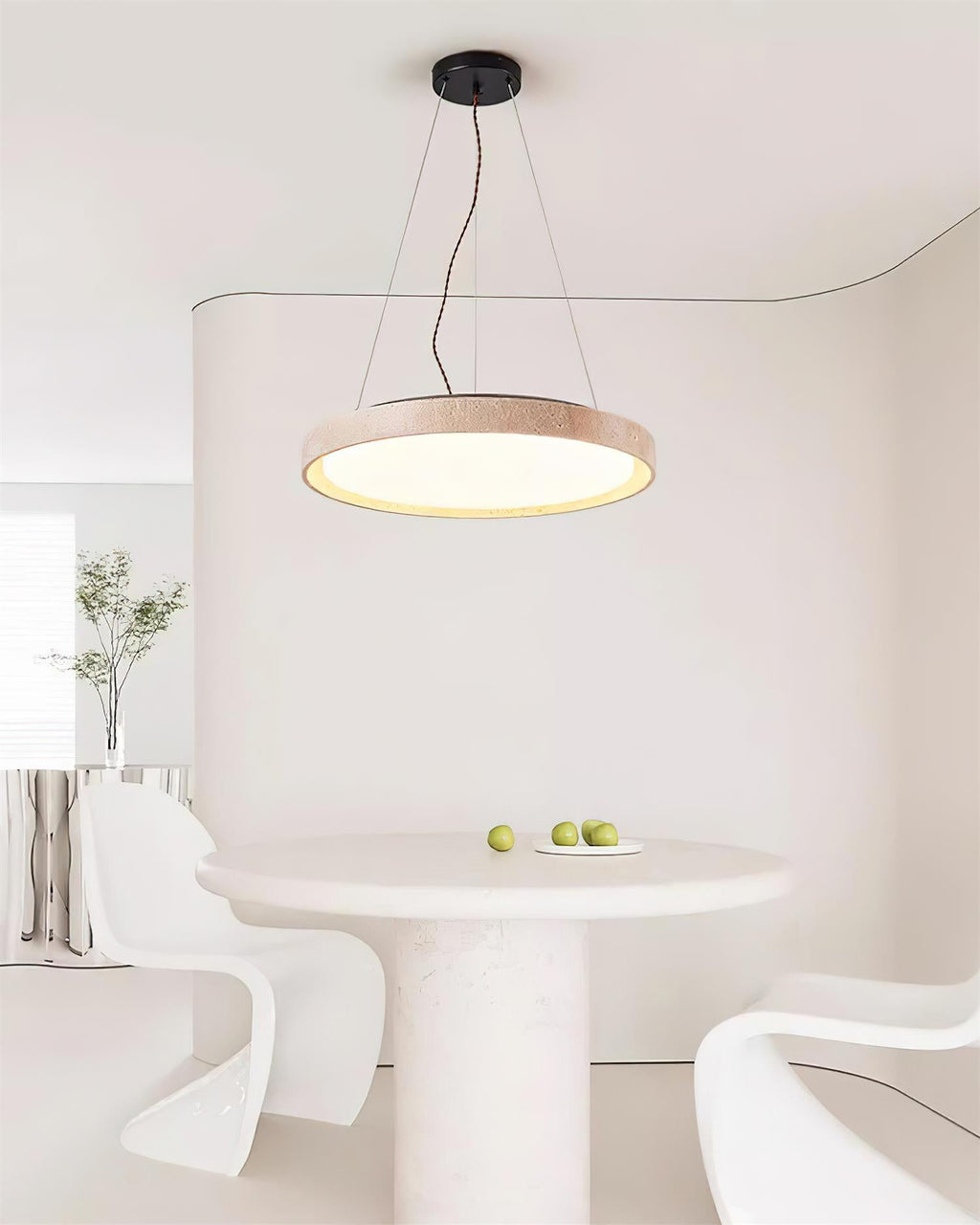 Ritta  Pendant Light Travertine  Ring