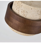 Eltalor Layered Ring Travertine Ceiling Light