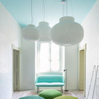 Pendant Light Silk Bell Shade Pleated Curved Modern Minimalist