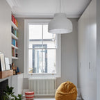 Pendant Light Silk Bell Shade Pleated Curved Modern Minimalist
