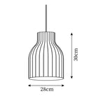 Pendant Light Silk Bell Shade Pleated Curved Modern Minimalist