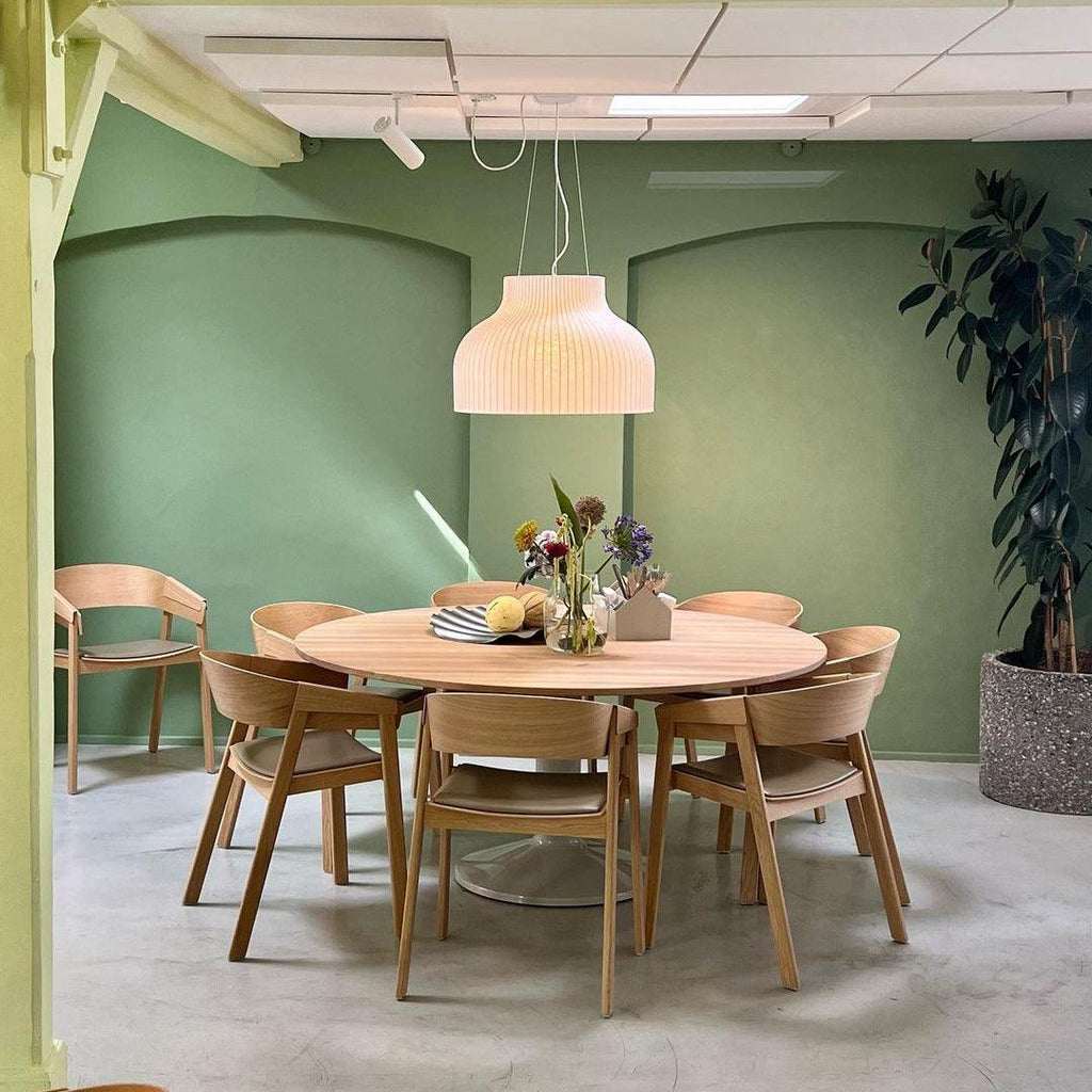 Pendant Light Silk Bell Shade Pleated Curved Modern Minimalist