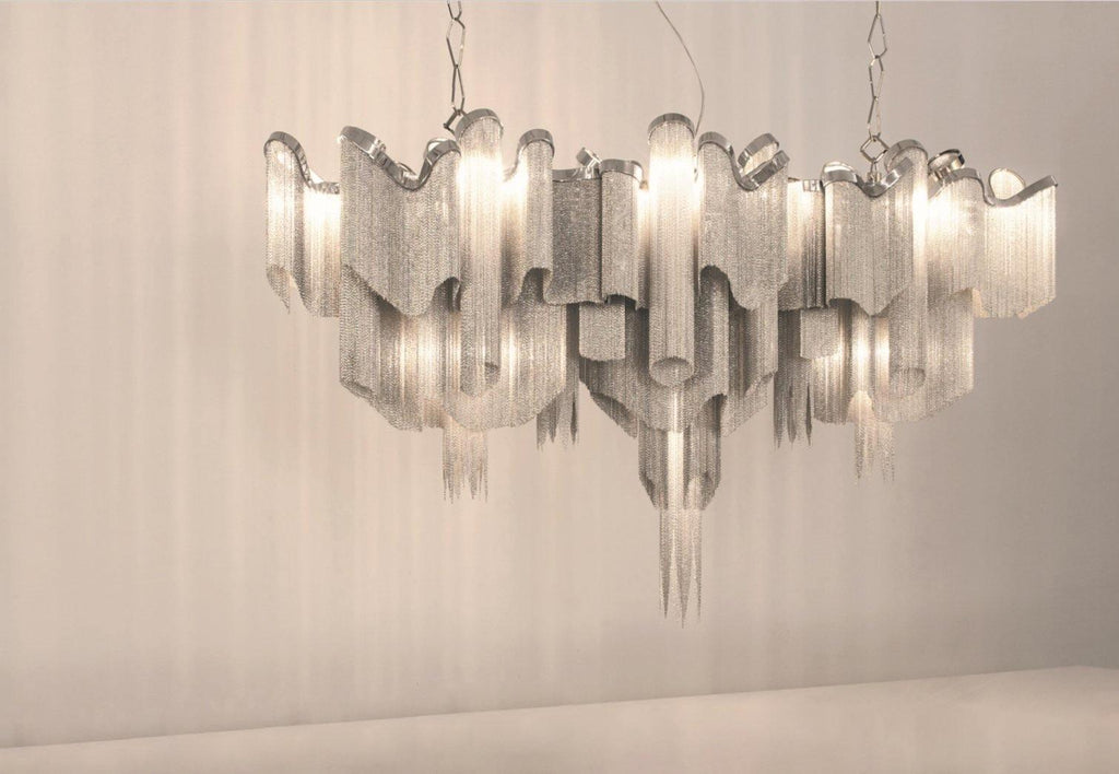 Lustra Pendant Lamp Stream Chain Nickel