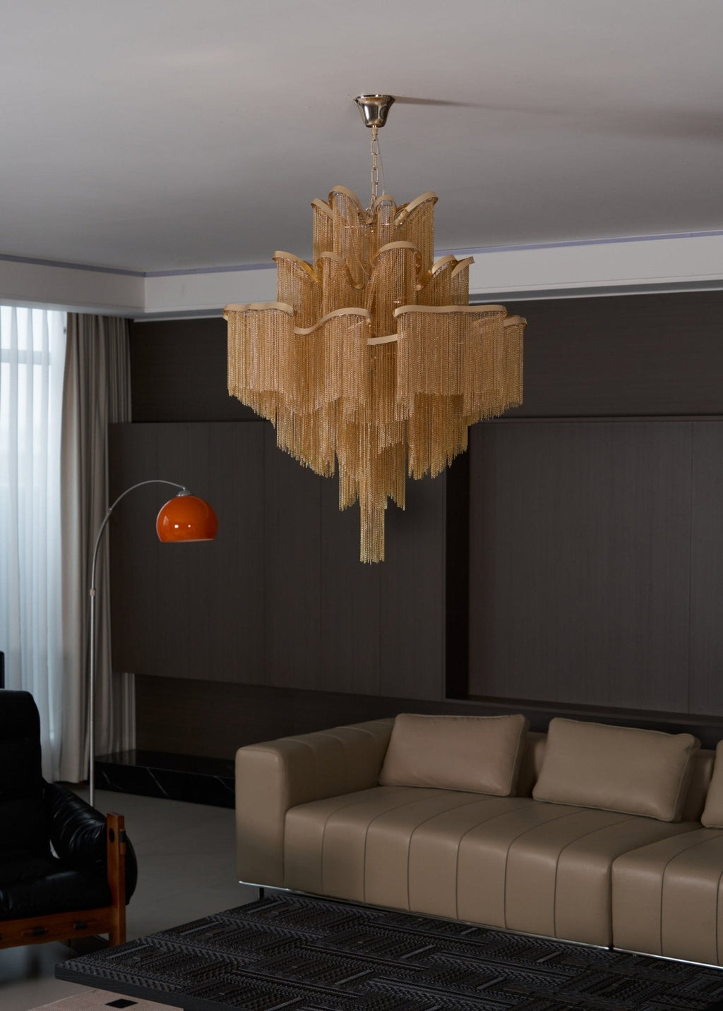 Lustra Pendant Lamp Stream Chain Nickel